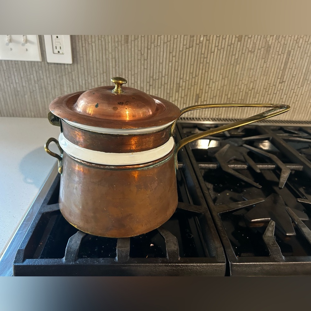 Vintage Hall Copper Double Boiler